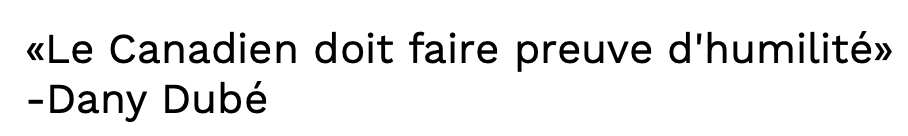 Dany Dubé traite le CH de PRÉTENTIEUX!!!!