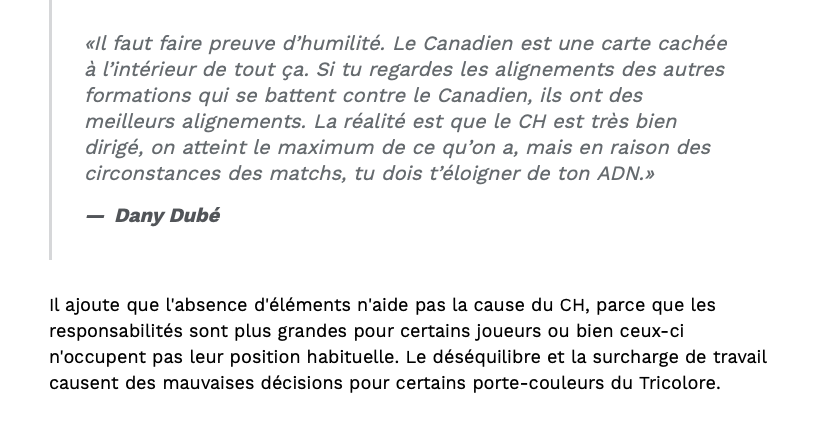 Dany Dubé traite le CH de PRÉTENTIEUX!!!!