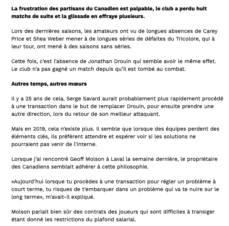 Jeremy Filosa PÈTE UNE COCHE sur Marc Bergevin!!!!!!!!!!