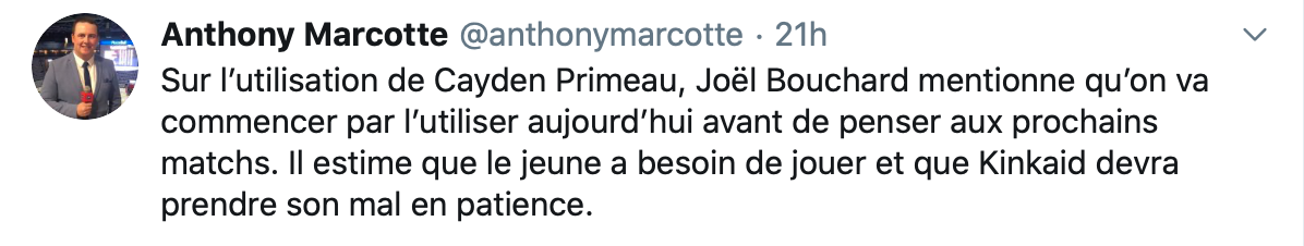 JOJO continue de passer ses messages à Keith Kinkaid...