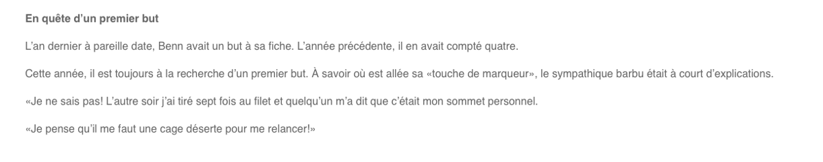 Jordie Benn fait un Charles Hudon!!!