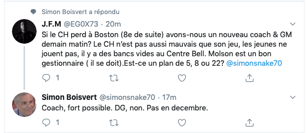 Laisser Marc Bergevin CONGÉDIER Claude Julien....