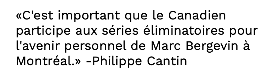 L'ENNEMI NUMÉRO UN de Marc Bergevin....LUI PIÉTINE DESSUS...