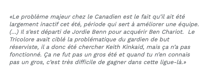 L'ENNEMI NUMÉRO UN de Marc Bergevin....LUI PIÉTINE DESSUS...