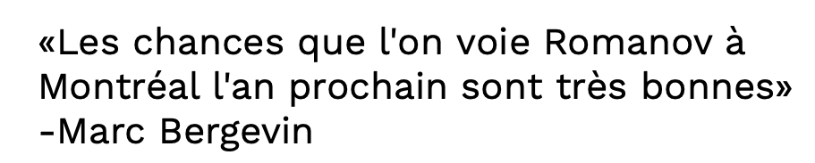 Marc Bergevin a RÉSISTÉ LONGTEMPS...