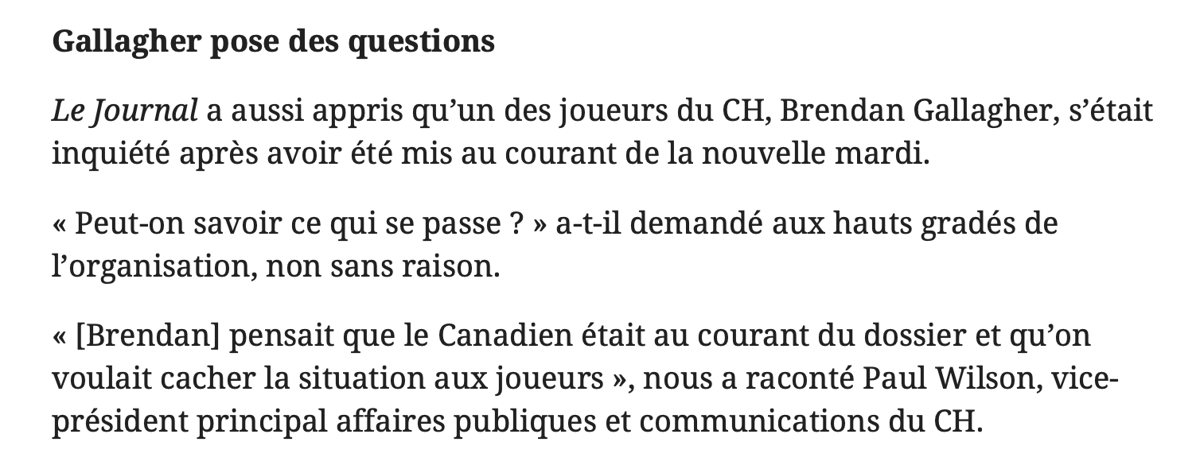 Même les joueurs pensent que l'organisation leur cache des choses...