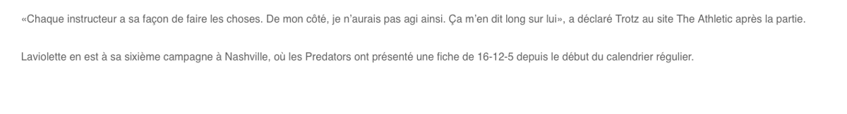 Peter Laviolette et Barry Trotz vont finir par se BATTRE...