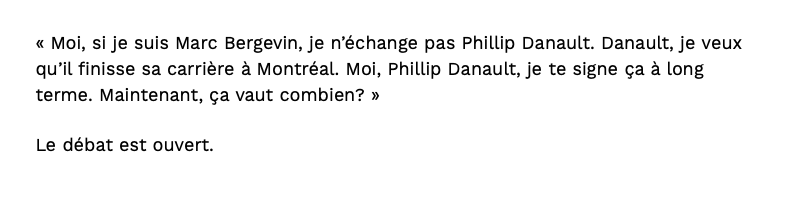 Phil Danault sera SURPAYÉ...