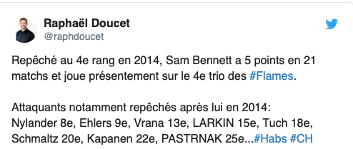 Sam Bennett toujours dans la MIRE de Marc Bergevin?