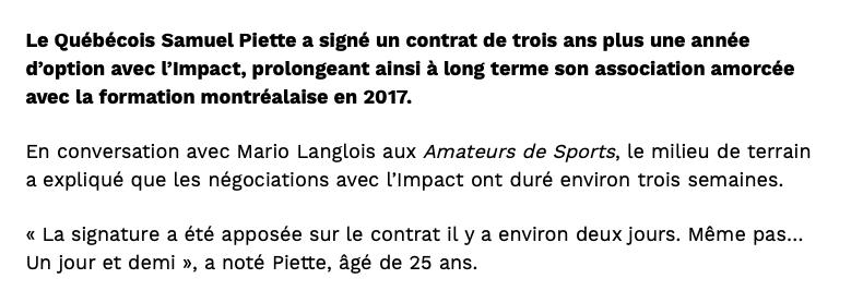 Samuel Piette jure qu'il n'a pas signé pour le CASH..