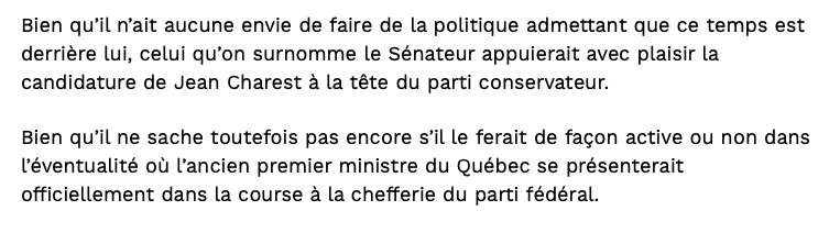 Serge Savard...appuie...Jean Charest....