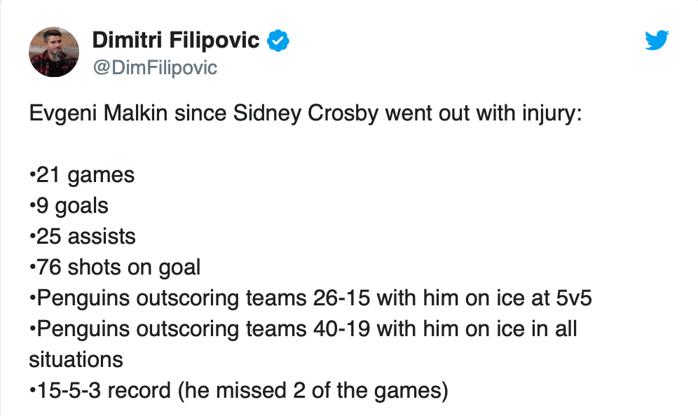 Si Malkin n'avait pas joué complexé par Crosby...