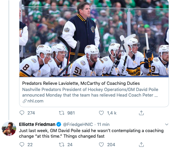 Alors quand Marc Bergevin dit qu'il n'a jamais pensé CONGÉDIER Claude Julien...