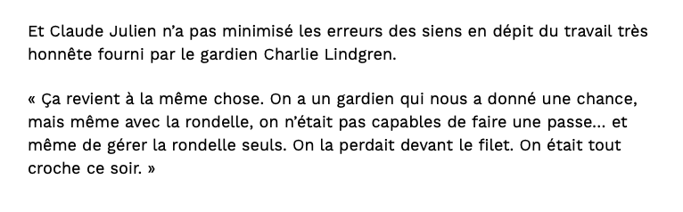 Claude Julien sera CONGÉDIÉ..