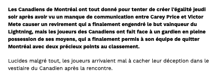 Claude Julien voulait VISER Carey Price...