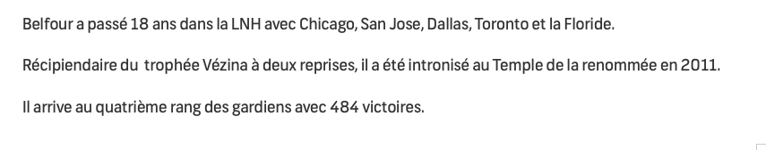 Ed Belfour...la DESCENTE aux ENFERS...