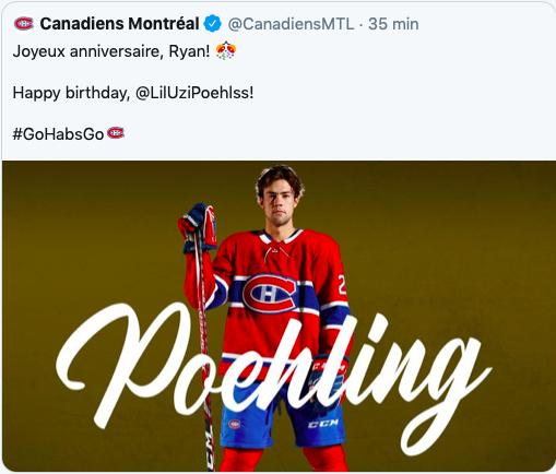 Et il n'est pas encore un PLOMBIER ÉTABLI dans la LNH..