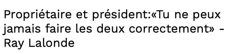 Geoff Molson se PREND pour Mario Lemieux...