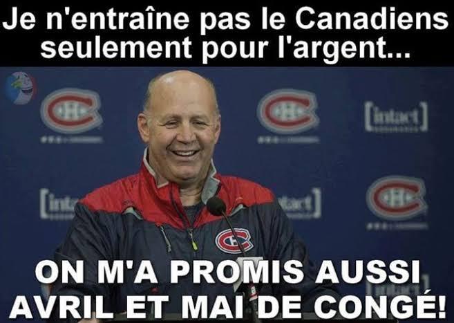 Il reste 12,5 M$ à payer à Claude Julien....HAHA!!!