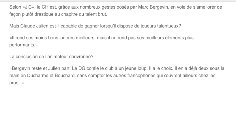 Jean-Charles Lajoie demande le CONGÉDIEMENT de Claude Julien....