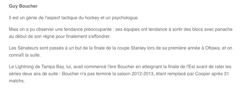 Le TOP 10 des candidats pour remplacer Claude Julien....