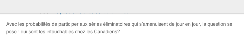 Louis Jean ne nomme que deux INTOUCHABLES.