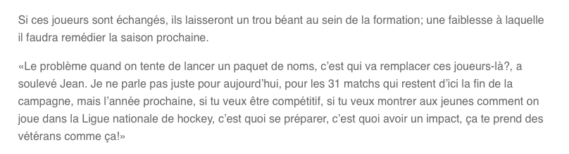 Louis Jean ne nomme que deux INTOUCHABLES.