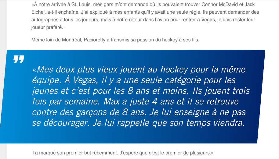 Même s'ils se détestaient la FACE, Max Pacioretty ne BLÂME pas Carey Price....