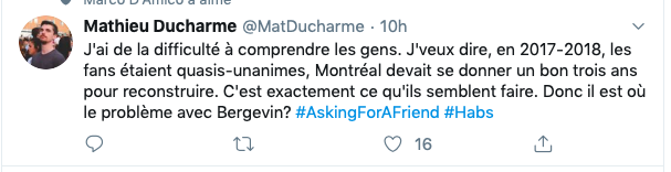 MESSAGE aux FEFANS qui défendent Marc Bergevin..