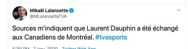 Mikael Lalancette a rendu Renaud Lavoie JALOUX hier...