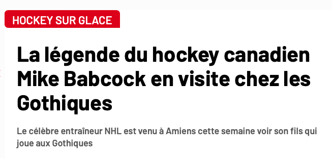 Mike Babcock apprend le français?