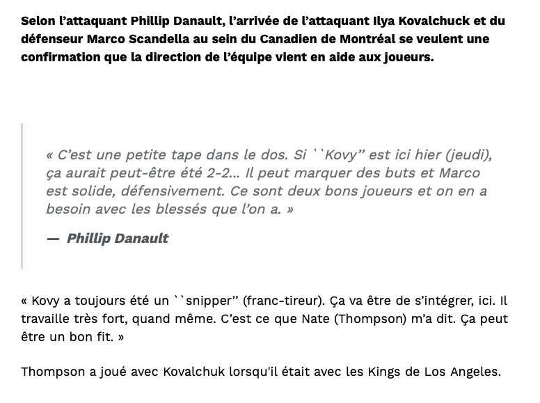 Nate Thompson qui LICHE le C...de Kovalchuk...