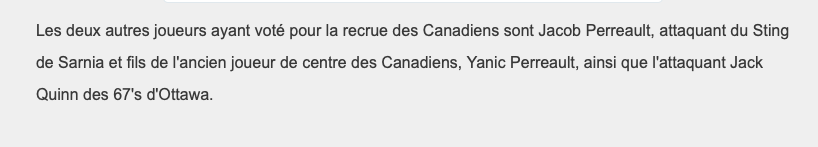 Nick Suzuki comparé...À Alexis Lafrenière...