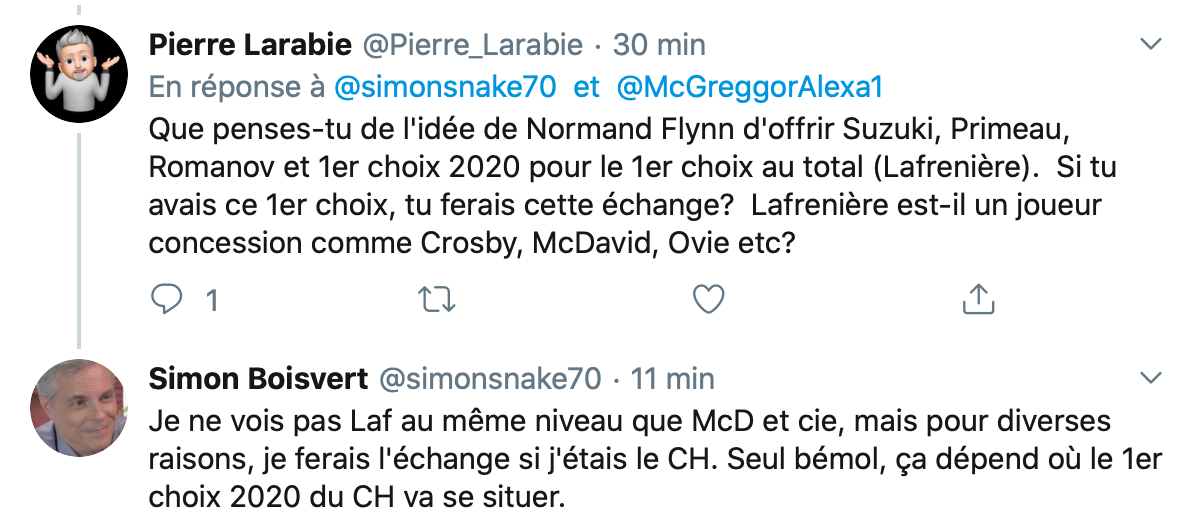 Norman Flynn n'est pas le seul, à vouloir donner Primeau, Suzuki, Romanov...