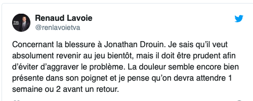 Renaud Lavoie n'aurait jamais dû quitter RDS.....