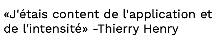 Thierry Henry parle déjà d'une équipe de PLOMBIERS!!!!