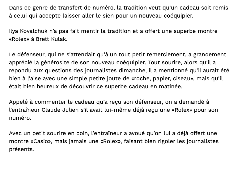 Une ROLEX...au nom du GUY LAFLEUR RUSSE...