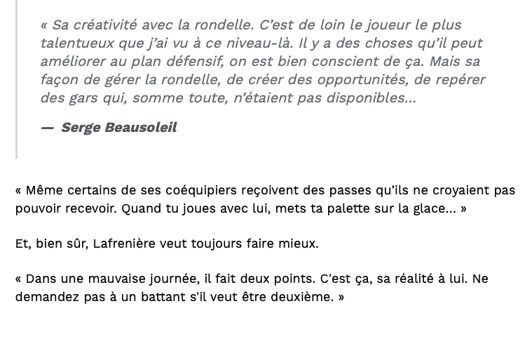 Alexis Lafrenière est devenu un HOMME...en si peu de temps....