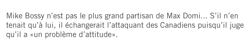 Au tour de Mike Bossy de DÉTRUIRE Max Domi...