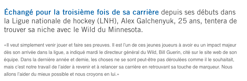 Bill Guérin et Bruce Boudreau croient en Chucky....