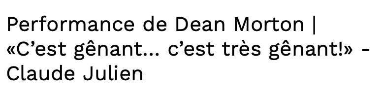 Carey Price a HUMILIÉ Claude Julien..