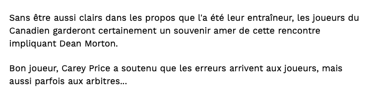 Carey Price a HUMILIÉ Claude Julien..