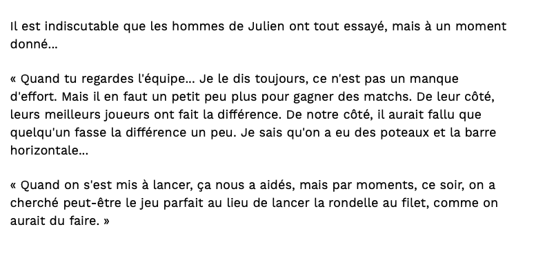 Claude Julien a VISÉ ses MEILLEURS JOUEURS...et Marc Bergevin...