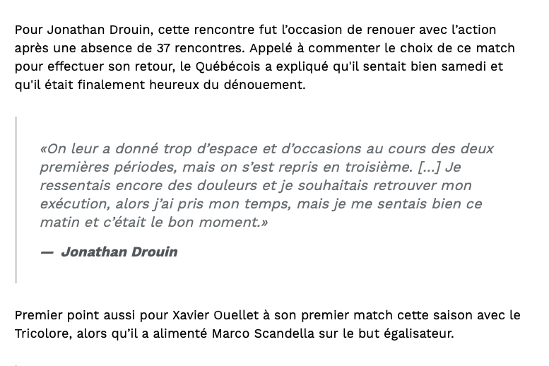 Comme si le CH venait de gagner un MATCH NUMÉRO 7....