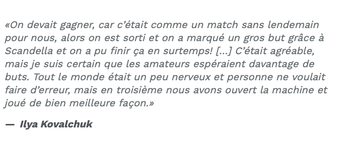 Comme si le CH venait de gagner un MATCH NUMÉRO 7....