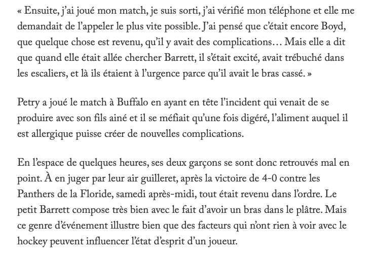 Deux enfants à l'HÔPITAL....Les rumeurs de transactions..,.la promesse de Marc Bergevin....