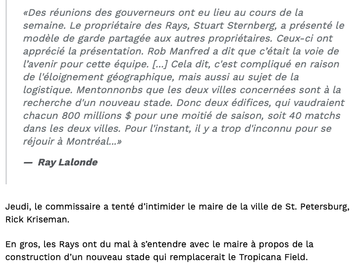 Expos à Montréal: Ray Lalonde est en train de CASSER notre PARTY..