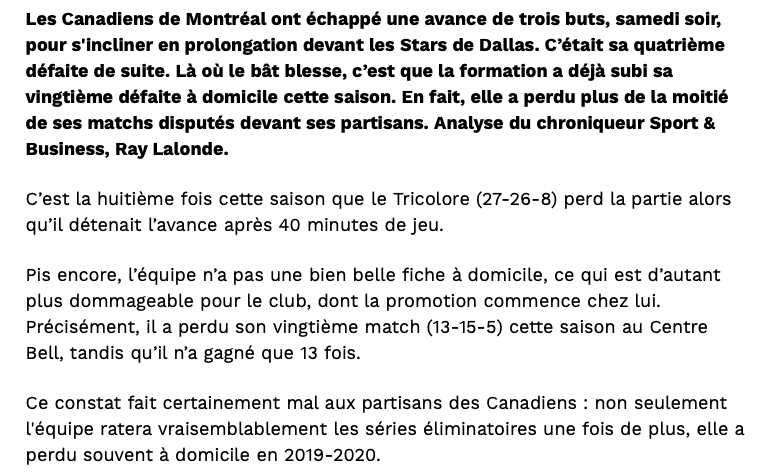 Geoff Molson devrait BAISSER le PRIX de ses TICKETS..