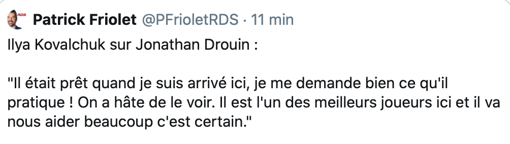 HAHA...Kovalchuk accuse Drouin de 