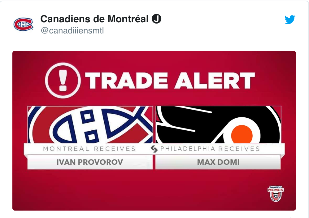 HAHA...Max Domi contre Ivan Provorov...